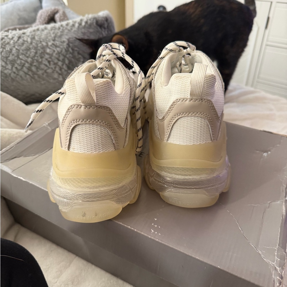 Balenciaga White Triple S Sneakers - Picture 7 of 10